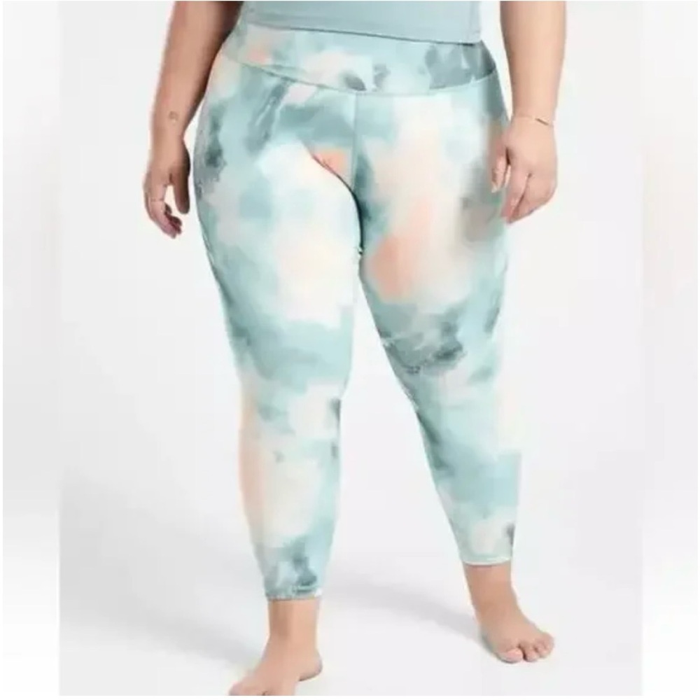 Athleta Elation Printed 7/8 Tights Leggings Marine Minimalistic Grey Size‎ 1X